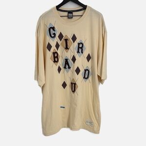 Marithé + François Girbaud Graphic Tee 2X Cream Appliqué Logo Streetwear